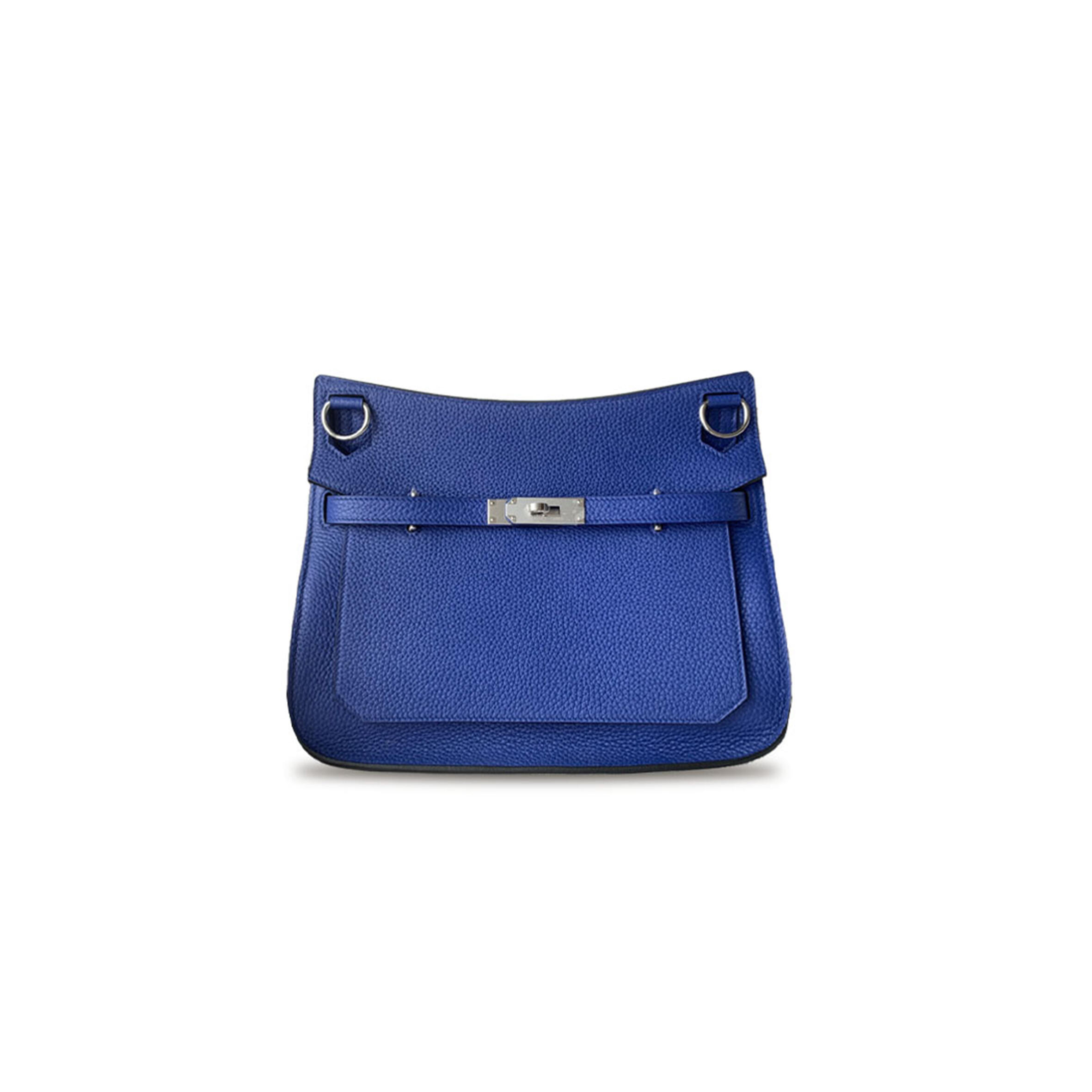 H**mes jypsiere 28 bag in togo outremer leather blue (28*22*12cm)